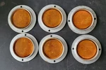 1950,S Nos Grote 100 Reflectors Amber Truck Safety #2 Set. Fixed Price $29.65.