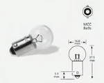 12 Volt 5 Watt Mcc BA9S Classic Car Side Tail Dash Lamp Bulb 989 (box Of 10). Fixed Price $12.07.