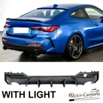 Abs Rear Diffuser W/light For Bmw 4 Series G22 G23 M-sport 2021-2025 Carbon Look. Fixed Price $152.99.