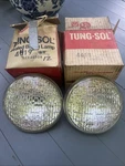 Qty Nos Vintage Tung Sol Tractor Sealed Beam Light 4419 12V Prong 5.75 Dia. Fixed Price $24.99.