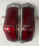 1940 Cadillac Lasalle Series 52 Chrome Tail Light Right Left & Red Lenses. Fixed Price $740.00.