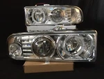 Projector Halo Headlights For 98-05 Chevrolet S10 Blazer Chrome/clear. Fixed Price $149.95.