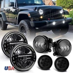 Popular Combo For Jeep Wrangler 2007-2018 Jk 7" Halo Led Headlight Fog Lamp Turn. Fixed Price $158.99.