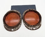 Vintage K-d Lamp Co Cincinnati Ohio Glass Reflector Pair Truck Trailer. Fixed Price $74.99.