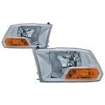 Headlight Set Fits Dodge Ram 1500 2500 3500 09-12 Capa Left Right Side Chrome. Fixed Price $211.85.