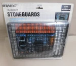 Nos Rally 8"X11" Headlight Stoneguards 4498 Black Rectangular Grill Metal Vtg. Fixed Price $42.95.