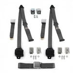 Ford Van 1961-1967 Airplane 3PT Charcoal Retractable Bench Seat Belt Kit W/ Bra. Fixed Price $399.50.