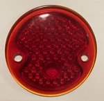 17EA Vintage New Red Glass Round Tail Light Brake Lens 3.5 Multiple Application. Fixed Price $150.00.