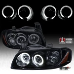 Black Smoke Fit 2004-2006 Sentra Led Halo Projector Headlights Lamps Left+right. Fixed Price $172.01.