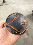 Vintage Amber Glass Arrow Turn Signal Lens Car Truck Bus Accessory Rat Rod Kd. Fixed Price $75.00.