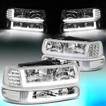 For 1999-2002 Silverado -2006 Suburban Led Drl Bar Headlight+ Bumper Lamp Chrome. Fixed Price $83.59.