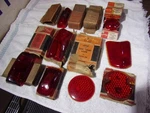 Dodge Plymouth Mopar Lynx Eye Red Glass Tail Lamp Light Lens 1930S 1940S Lot. Fixed Price $50.00.
