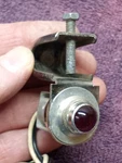 Vintage Red Glass Lens Warning Light Dash Gauge Emergency Lamp Camp On. Fixed Price $45.00.