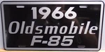 1966 Oldsmobile F-85 Metal License Plate Fits Cutlass 331 350 400 Musclecar. Fixed Price $23.90.