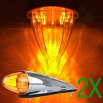 2X 39CM*9CM*10CM Amber Led 17DIODES Torpedo Cab Marker Clearance Light For T600. Fixed Price $33.36.
