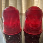 Vintage Kopp Glass AP-3522-2-R Aviation Red Globe Lens Cover Pair (2). Fixed Price $126.94.