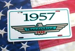 1957 Ford Thunderbird White License Plate Car Tag Classic Baby T-bird. Fixed Price $20.95.