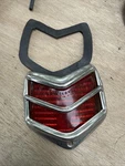 1940 Ford Tail Lights Red Glass Lens Chrome Bezel Duolamp Stimsonite. Fixed Price $25.00.