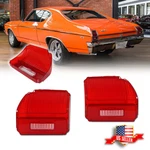 Pair Oe-style Red Tailight Lamp Lenses For 1969 Chevy Chevelle Malibu. Fixed Price $42.99.