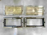 Pair 1949 Chrysler Park Lights Mopar Bezel 1297925 - Lens 1297921/1297922 Rh Lh. Fixed Price $125.00.