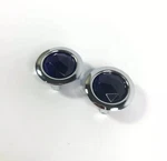 Street Hot Rat Rod Glass Blue W/ Chrome Metal Rings Rims - Tail Light Dots. Fixed Price $14.99.
