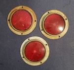 Vintage Glass Truck Reflectors Trailer Model 24 4" Diameter. Fixed Price $50.00.