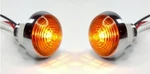 Pair 1-1/4" Dual Function Amber Led Marker Light Vtg/classic Mini Moon Chrome. Fixed Price $35.99.