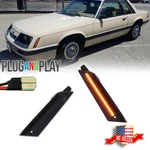 2X Smoked Front Fender Amber Led Side Markers Lights 1979-1986 Ford Mustang. Fixed Price $49.99.
