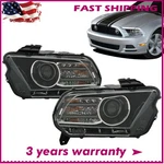 2013-2014 Ford Mustang Black Housing Left Right Headlights Assembly Pair. Fixed Price $237.99.