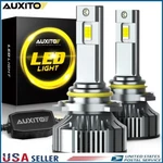 Auxito HB3 9005 Led Headlight Bulbs Super White 40000LM Kit High Low Beam Canbus. Fixed Price $43.69.