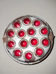 Antique Vintage Anthes Type Red Glass Marble Reflector 4.5 Inches. Fixed Price $60.00.
