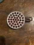 Vintage Persons Majestic No. 337 Red Glass Reflector Pat. 1929 1933 1934 3-3/8". Fixed Price $65.00.