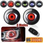 2X Led Dynamic Devil Eyes Lights 12V Car Remote Control Headlight Retrofit Kit. Fixed Price $21.99.