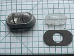 1953 1954 Pontiac Backup Reverse Bezel W/2 Glass Lens Guide B2-53. Fixed Price $34.99.