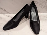 Karen Scott Women's 8 Black Fabric Single Rhinestone Detail 3" Heel Pumps. Fixed Price $45.00.