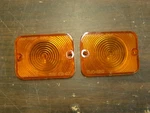 Nos Globrite Ford 1963 Falcon Park Light Lamp Lenses Amber. Fixed Price $59.00.