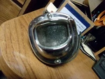 Nos 1948 - 1951 Oldsmobile Right License Plate Lamp Assembly # 5937442. Fixed Price $75.00.