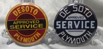 Lot Of Retro Mopar Desoto Plymouth Button Pins 2.25" Fireflite Fury Cranbrook. Fixed Price $29.99.