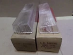 1957 Ford Galaxie Fairlane Nos Parking Lamp Lenses Left And Right Pair 13208-9. Fixed Price $119.25.