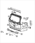 Genuine Mopar Center High Mounted Stop Lamp 68228795AB. Fixed Price $77.54.