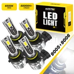 Auxito Combo 4 9005 + 9006 Led Headlight Kit Bulbs High Low Beam White 72000LM. Fixed Price $34.19.