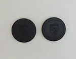 Set Of 4 Genuine Porsche Ring Clip Wheel Caps Black 70MM With Original Boxes. Fixed Price $300.00.