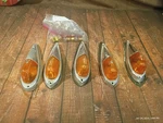5 Vintage Amber Cab Clearance Marker Light Withe 4 )SAE-P-1691 1) SAEPC68 Oem. Fixed Price $286.00.