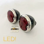 Pair 1933-36 Ford Tail Lights With Stock Glass Lens R/h + L/h Led!. Fixed Price $110.00.