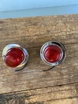 2 Red Chrome Peterson Marker Lights-chevy Ford Dodge , Food Truck Tiny House. Fixed Price $49.95.