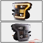 Full Led Drl Headlights 2015 2016 2017 Ford F150 Pickup W/dynamic Indicator. Fixed Price $503.99.