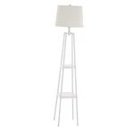 19305-001 Modern Etagere Floor Lamp With Shelves, Standing 58" Classic White. Fixed Price $67.81.