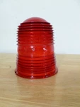 Vintage Red Taxiway Fresnel Light Glass Globe / Lens Airport.. Fixed Price $34.95.