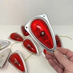 10 Vintage Triangle Lights SAE-PI-70 Chicago Ill Wired Bulbs Home Prod Inc. Fixed Price $37.37.