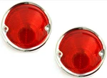 55-59 Chevy/gmc Truck Rear Tail Light Lenses W/aluminum Trim (pair). Fixed Price $38.95.